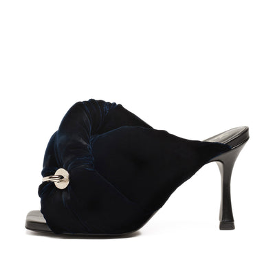 Pillow Heel Navy Velvet