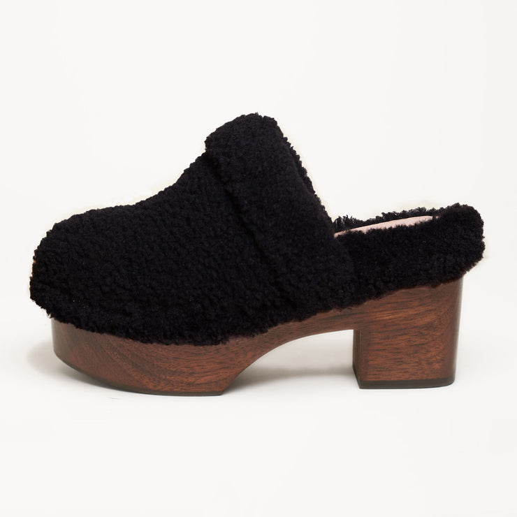 Cleo Black Shearling